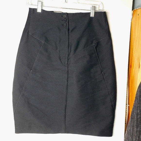 Uber Rare Marithe et Francois Girbaud Designer Structured Pockets Unique Skirt - Picture 6 of 16
